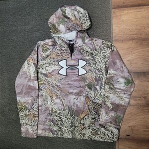 Under Armour Advantage Max-1 Camo Fleece Lined Pullover Hoodie Women's Large